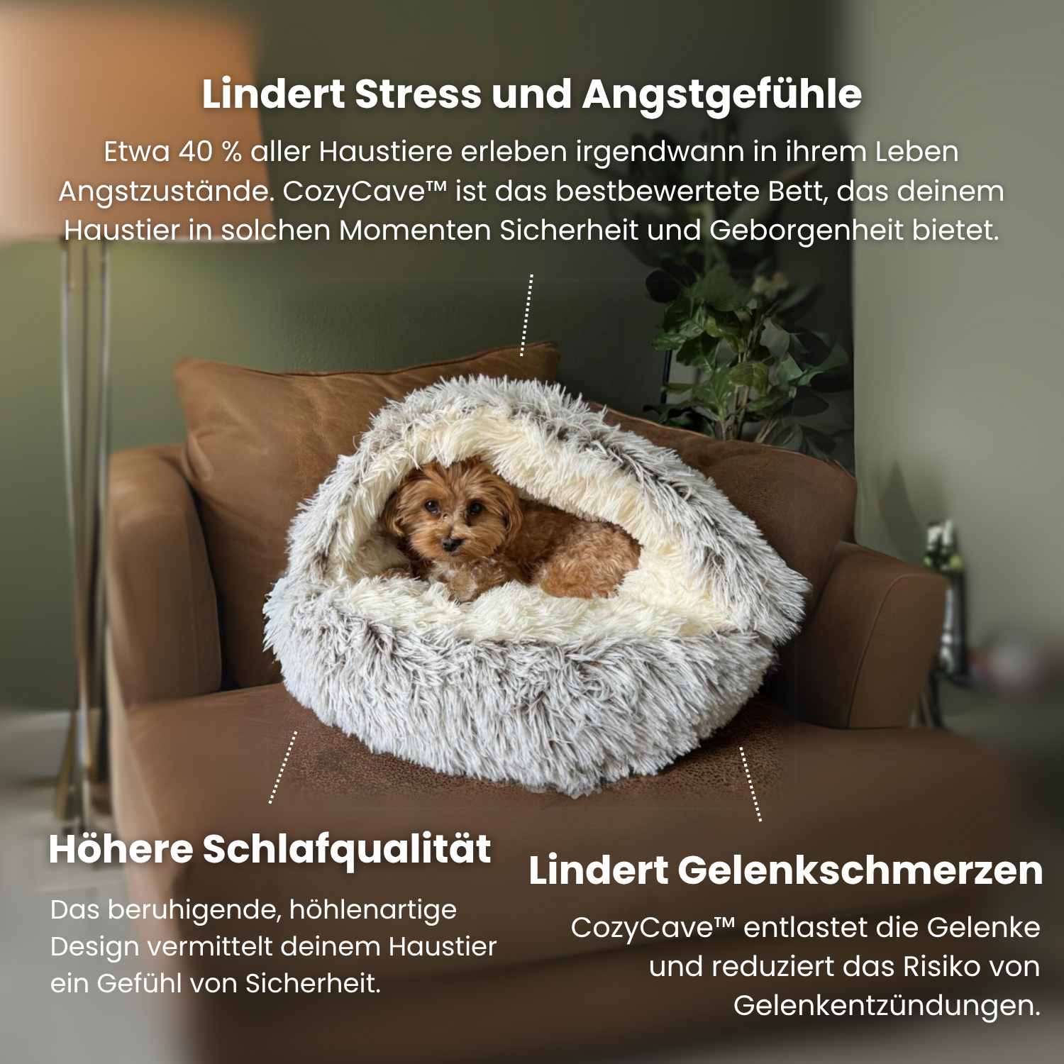 CozyCave™ Haustierbett